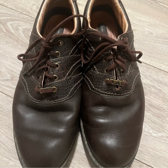 Adidas golf Elegant Brown Leather Men´s Sneakers size...